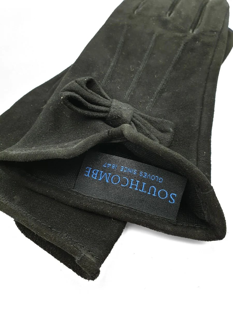 Kitty Suede Bow Gloves - Image 3