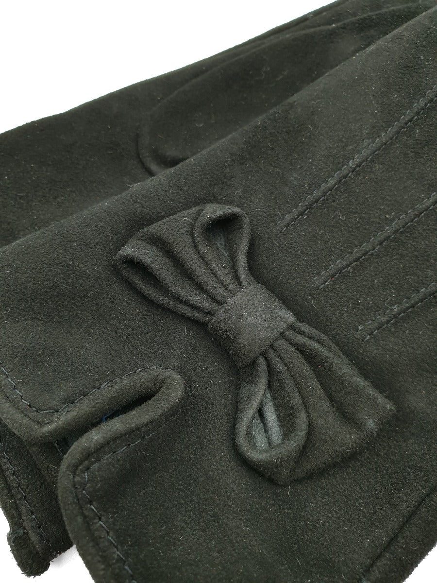 Kitty Suede Bow Gloves - Image 7