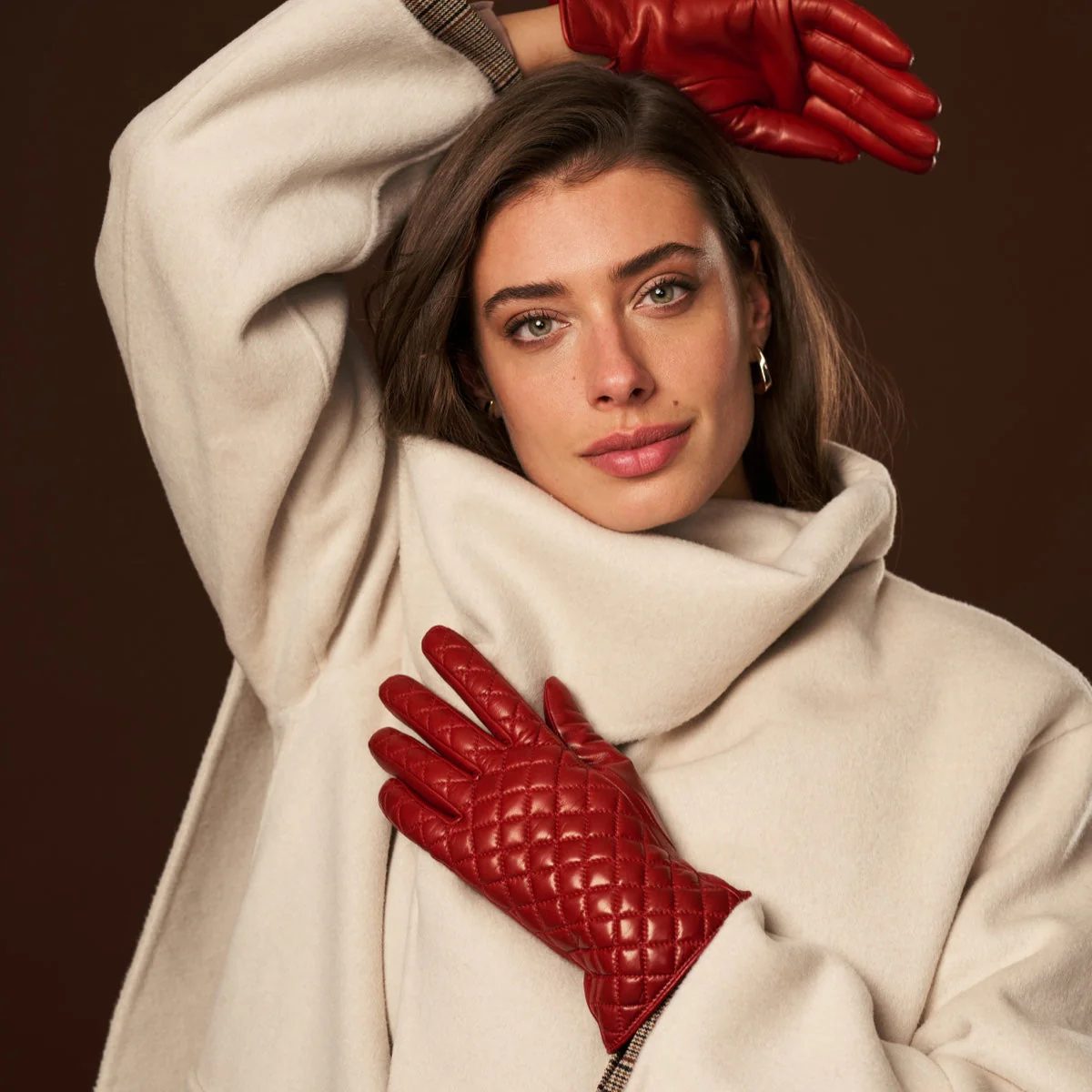 Emilia Checkered Gloves - Image 9
