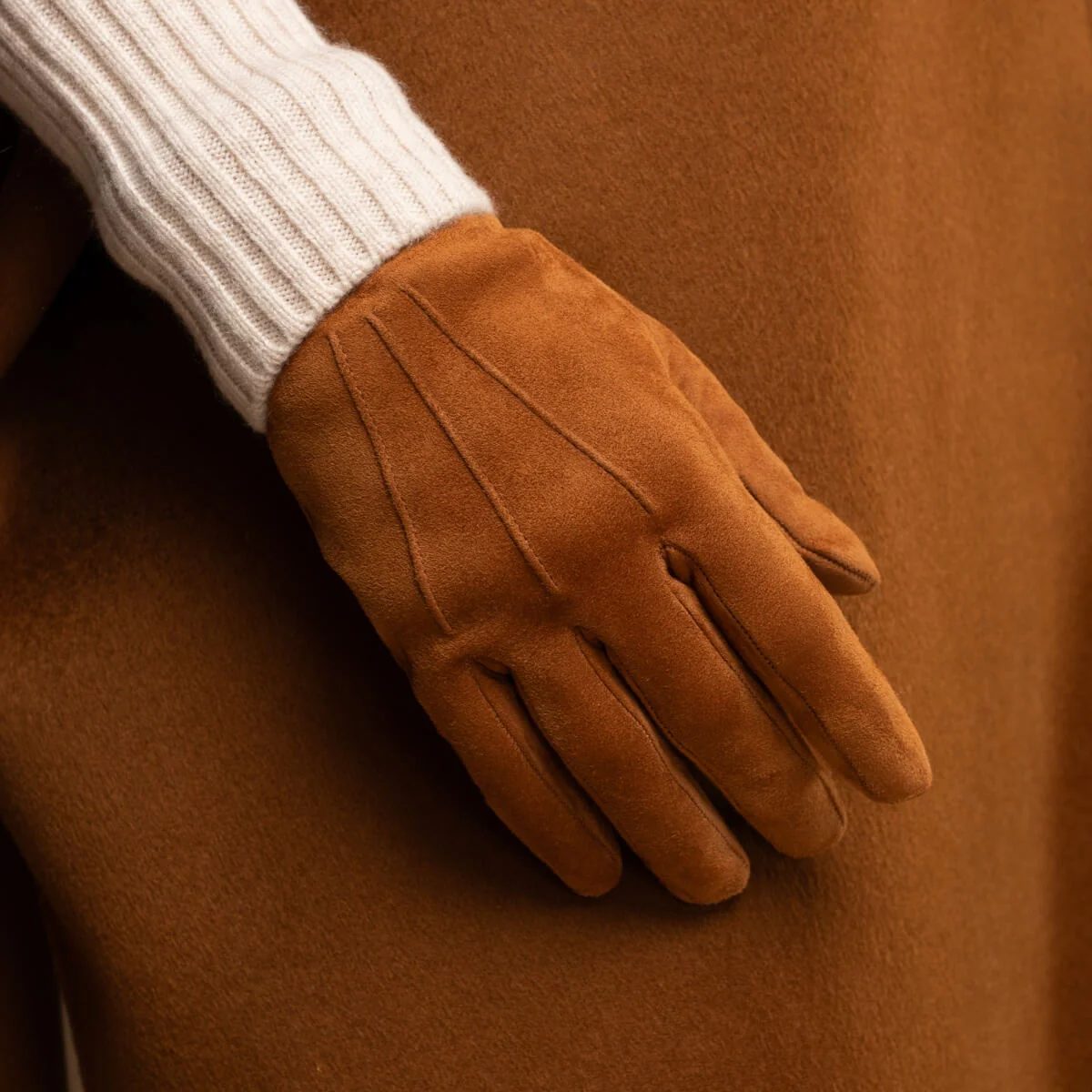 Silvia Sheep Suede Backseam Gloves - Image 7