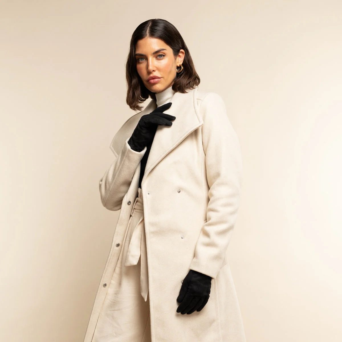Silvia Sheep Suede Backseam Gloves - Image 22