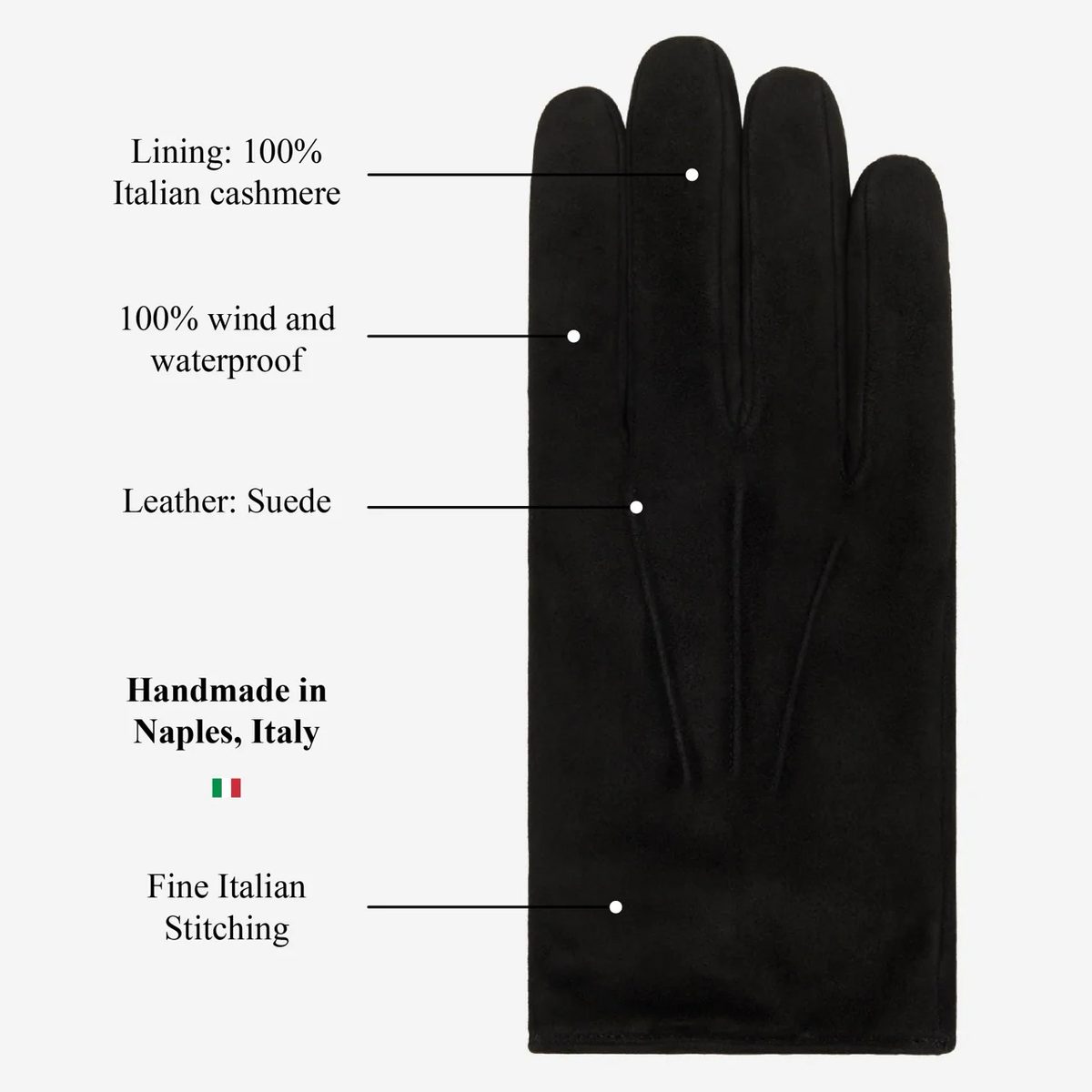 Silvia Sheep Suede Backseam Gloves