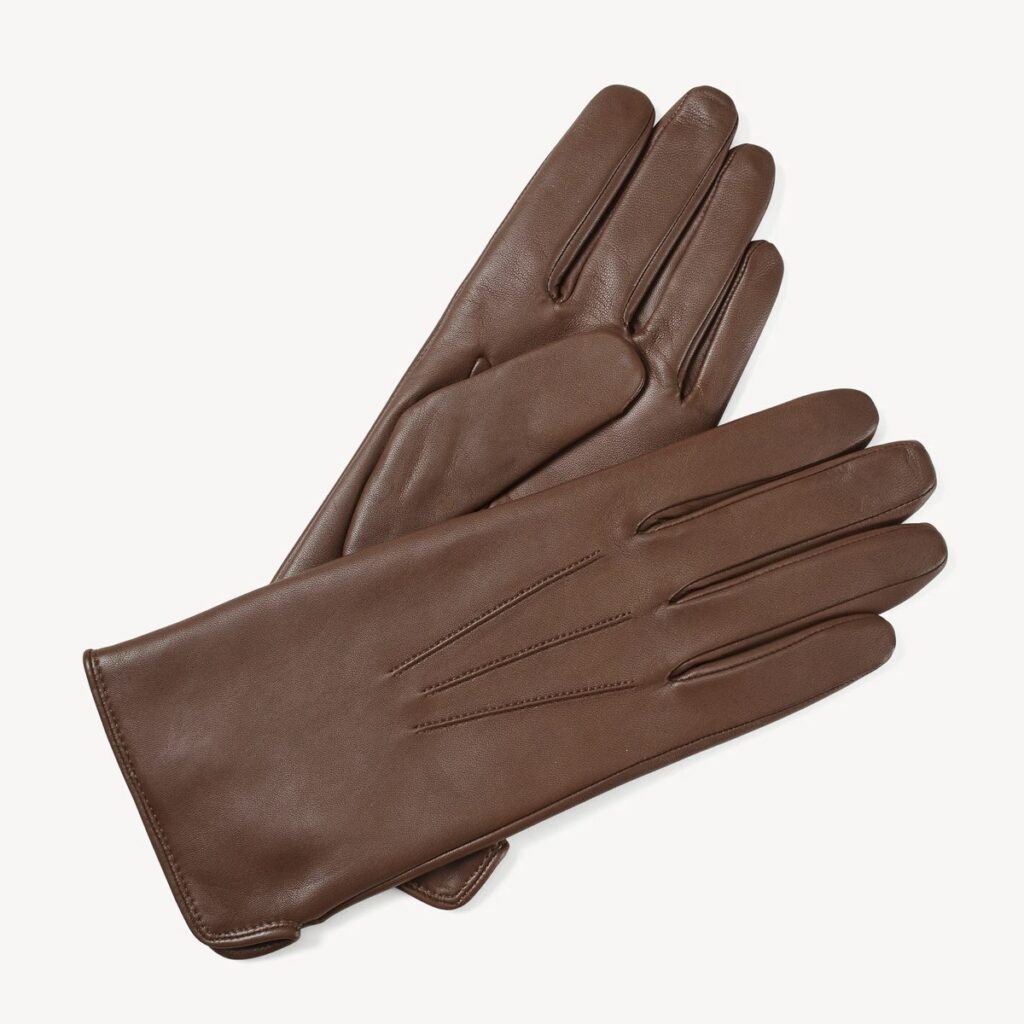 Slim Backseam Side-Slit Knit Gloves