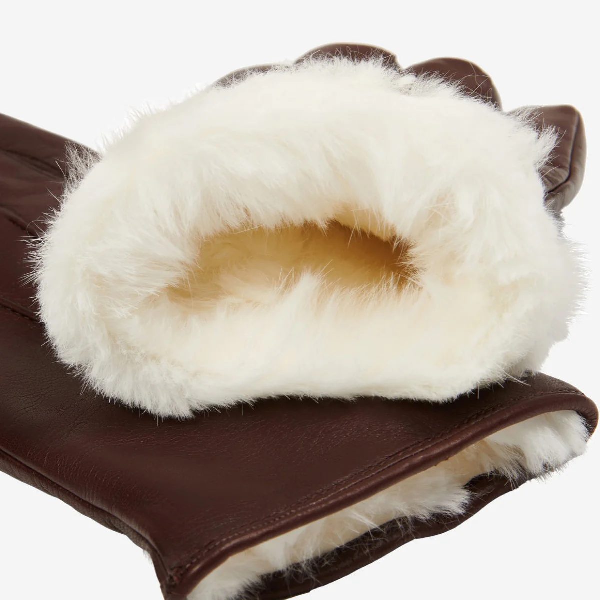 Francesca Backseam Rabbit-Fur Gloves - Image 6