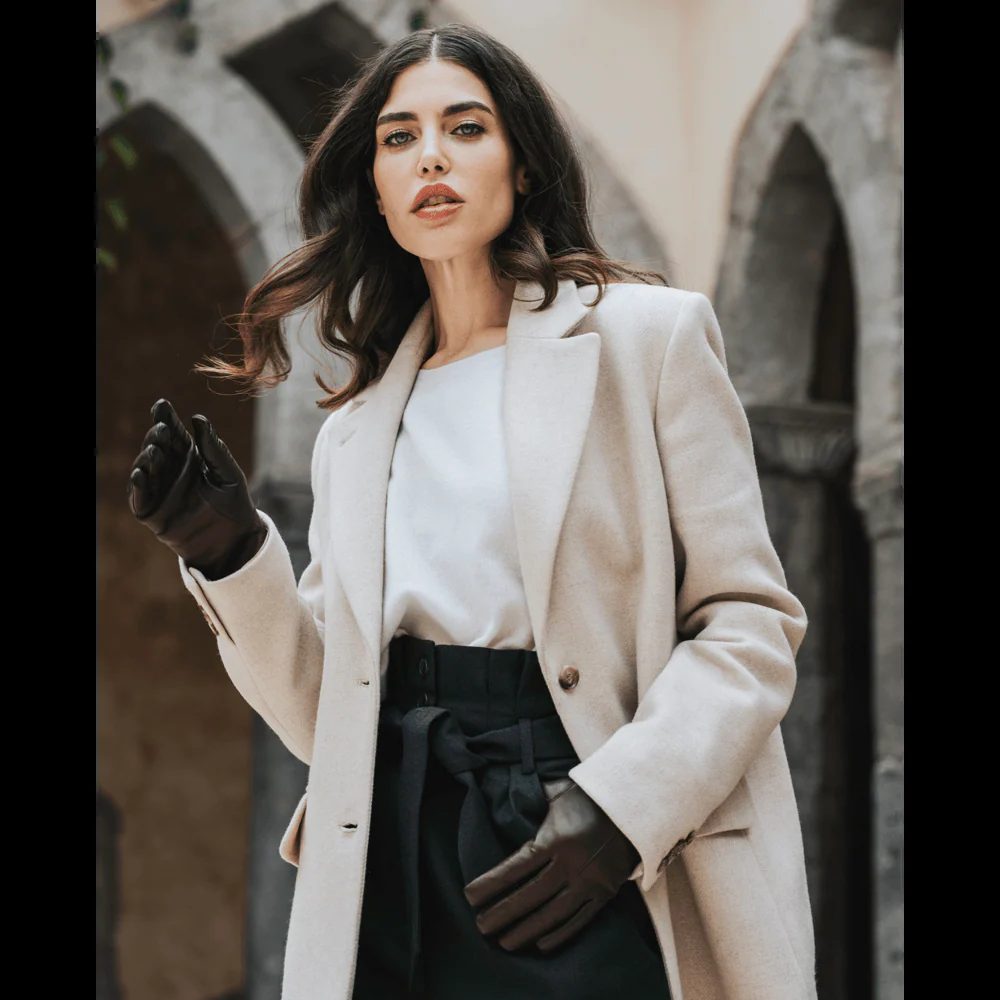 Francesca Backseam Rabbit-Fur Gloves - Image 11