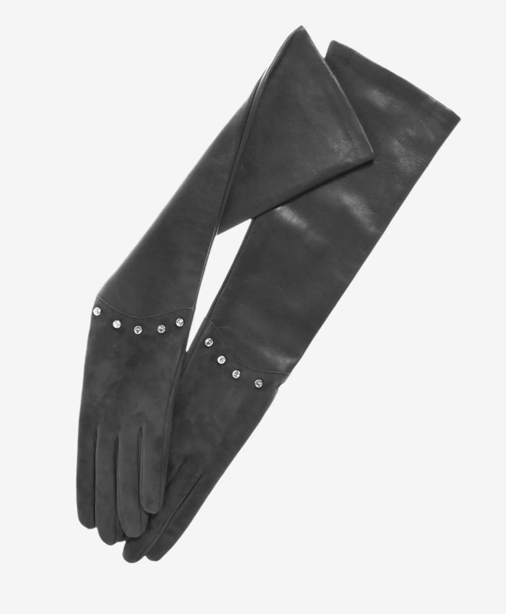 Long Suede & Sheepskin Gloves