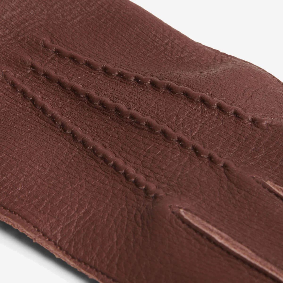 Deer-Skin Outseam Knit-Cuff Gloves - Image 5